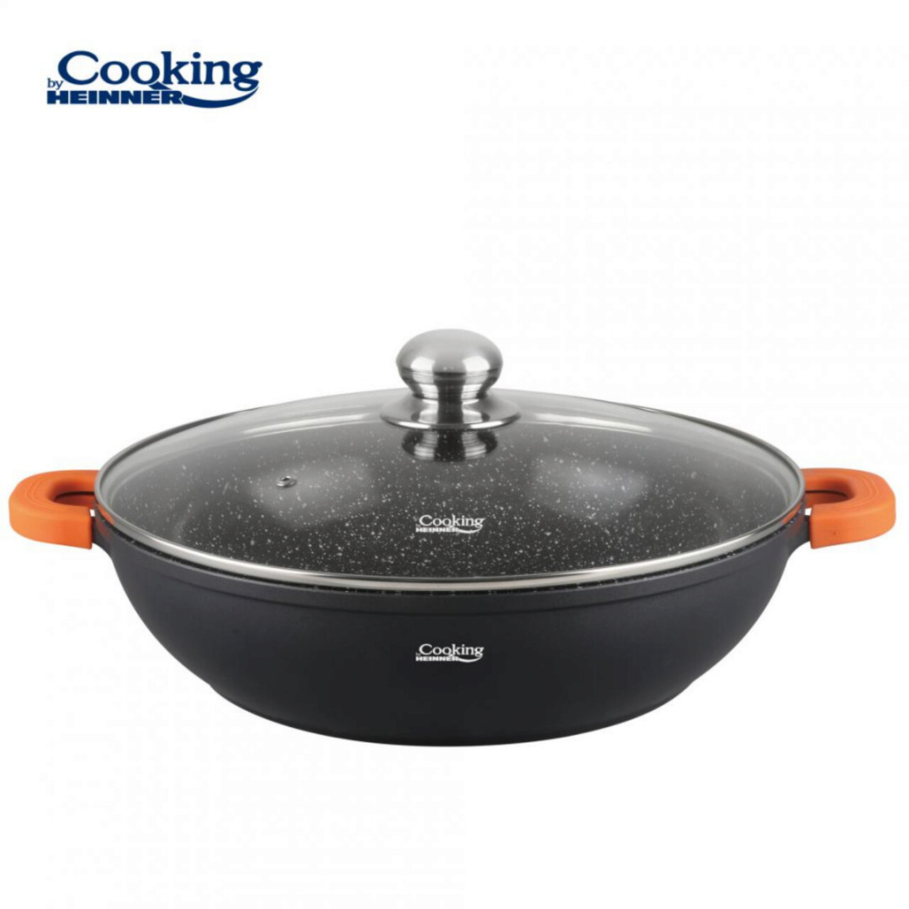 Cratita cu capac, Cooking by Heinner, Dark Line, 28 x 8 cm, 4.1 L, aluminiu turnat, negru - imagine 4